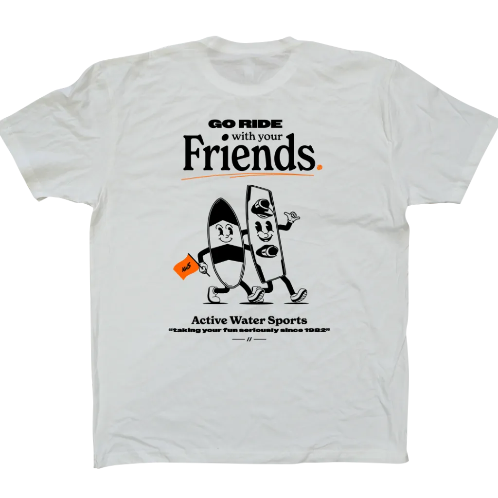 AW Friend T-hirt - White<ActiveWake Best