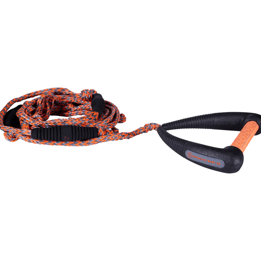 25' Pro Surf Rope w/ Handle - Black/Orange<Hyperlite Outlet