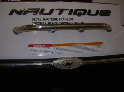 DECAL TRANSOM CHROMAX BLACK CHROME 1.39 x 18 - 140017<Nautique Best